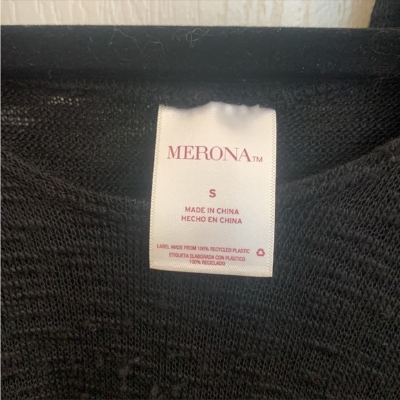 Swimsuit Cover Black Burnout Hooded Merona Black Bathing Suit Size‎ S - Picture 4 of 6